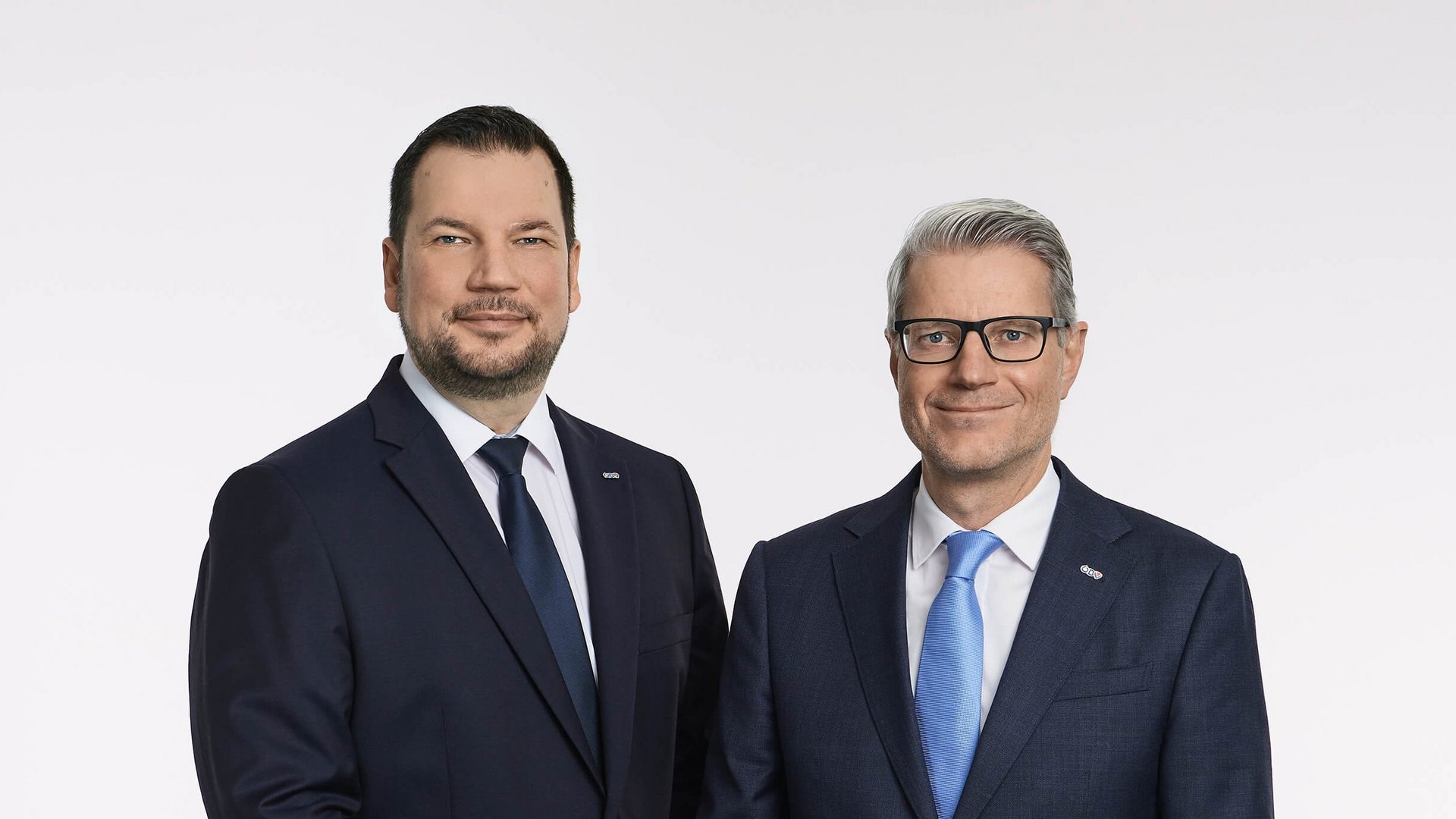 Doppelporträt des ÖBV Vorstands Josef Trawöger und Stefan Mikula